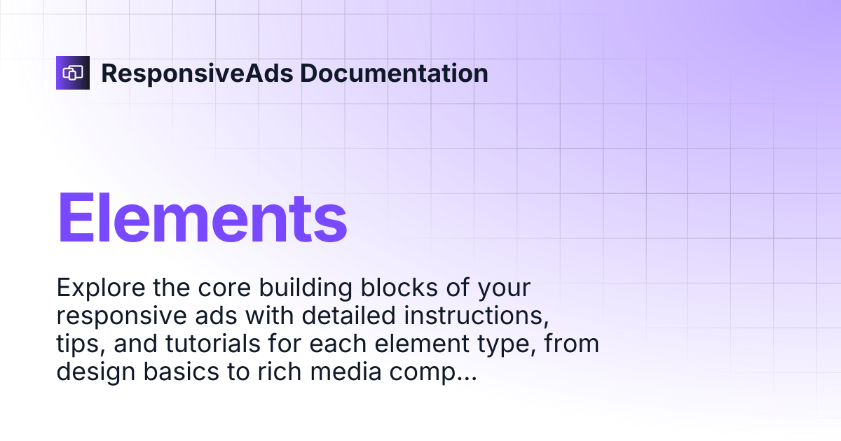 Elements | ResponsiveAds Documentation