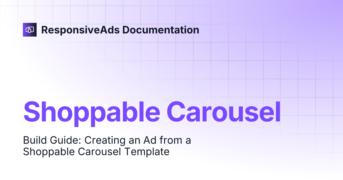 Shoppable Carousel | ResponsiveAds Documentation