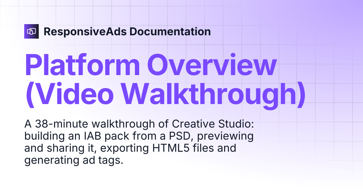Overview | ResponsiveAds Documentation